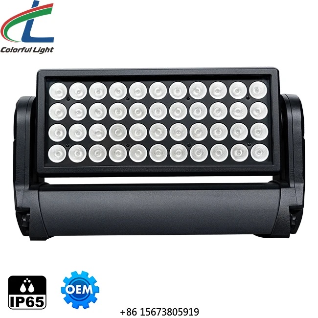 

Colorful 44x10w RGBW 4IN1 LED Moving Head Wash Light Outdoor City Color IP65