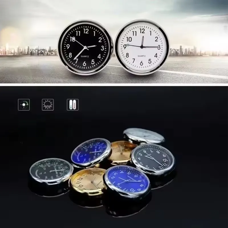 Mini Car Clock Luminous 5 Colors Auto Stick-On Digital Watch Mechanics Quartz Motorcycle Clocks Auto Ornament Car Accessories