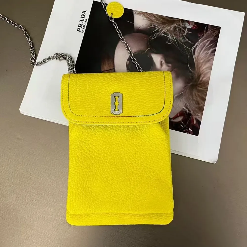 شعبية الجلود تغيير حقيبة الأزياء تنوعا سلسلة حقيبة صغيرة الرجال النساء مع نفس النمط رسول حقيبة الهاتف المحمول المد