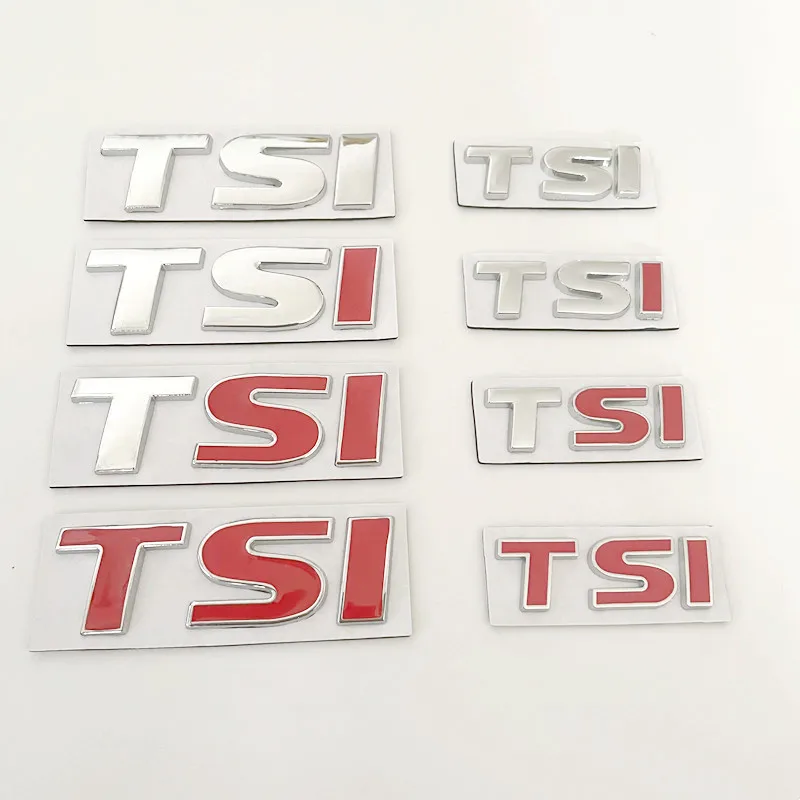 3D Metal Car Letters TSI Logo For VW TSI Badges Polo Golf 4 5 6 7 MK5 MK6 MK7 Jetta Touran Passat Emblem Stickers Accessories
