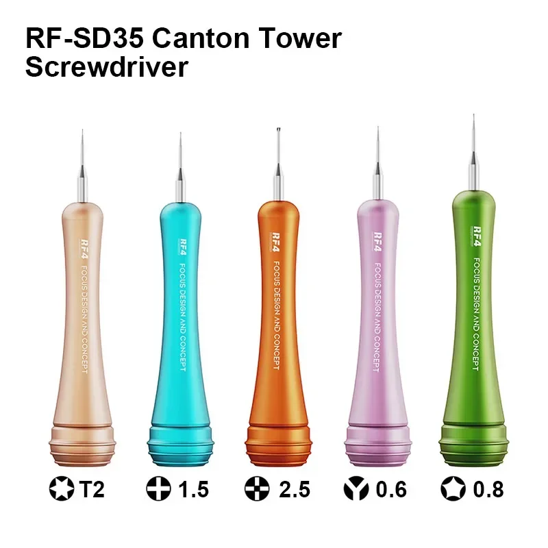 RF4 RF-SD35 Colorful Canton Tower Precision Non-slip Screwdriver Set Mobile Phone Motherboard Chip Manual Repair