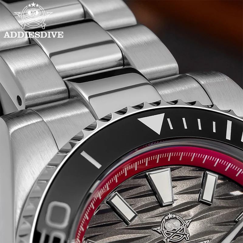 Addiesdive 41 مللي متر Reloj Hombre ساعة رياضية للرجال BGW9 سوبر مضيئة 316L الفولاذ المقاوم للصدأ 20Bar مقاوم للماء ساعة كوارتز AD2514 #3