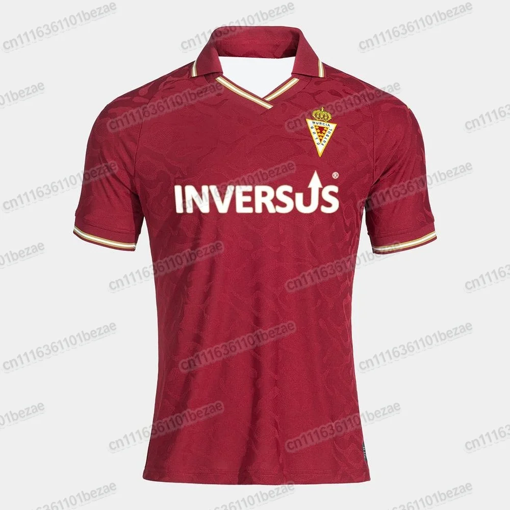 2026 Real Murcia 3D-Druck Fußballtrikot Herren Sommer Atmungsaktives Schnelltrocknendes Kurzarm-T-Shirt Familien-Partnerlook – Detail 5