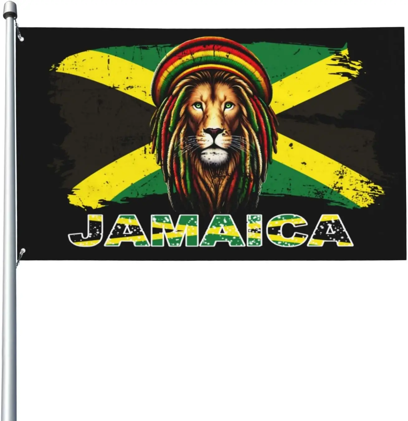 Jamaica Flag Rasts Lion Flags 3x5 Ft Home Outdoor Indoor Garden Home Decoration Banner