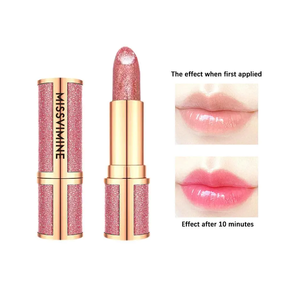 Starry Glitter Temperature Color Changing Lipstick Velvet Lips Makeup Long Matte Lasting Tint Waterproof Lip Moisturizi O2g6