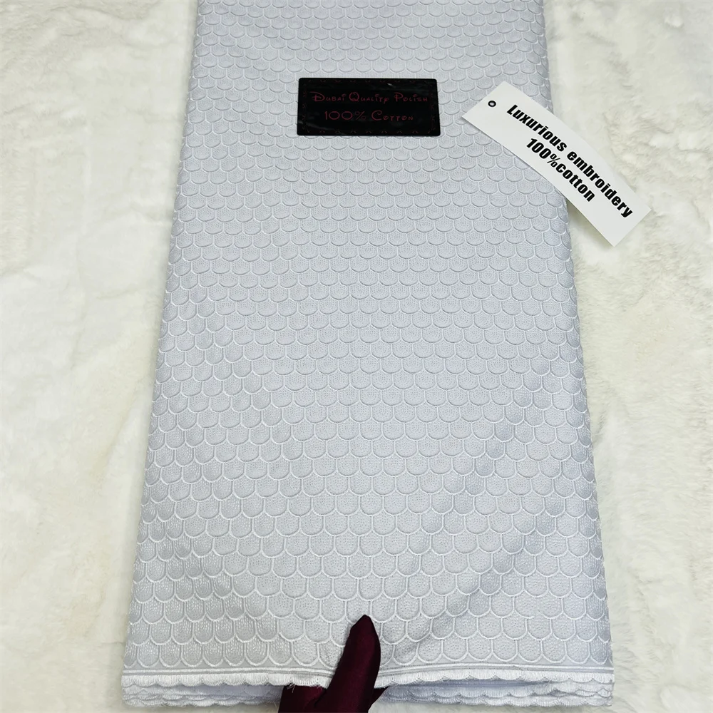 Swiss Voile Lace 2024 High Quality Polish Fabric African 100% Cotton Luxurious Embroidery 5 Yards