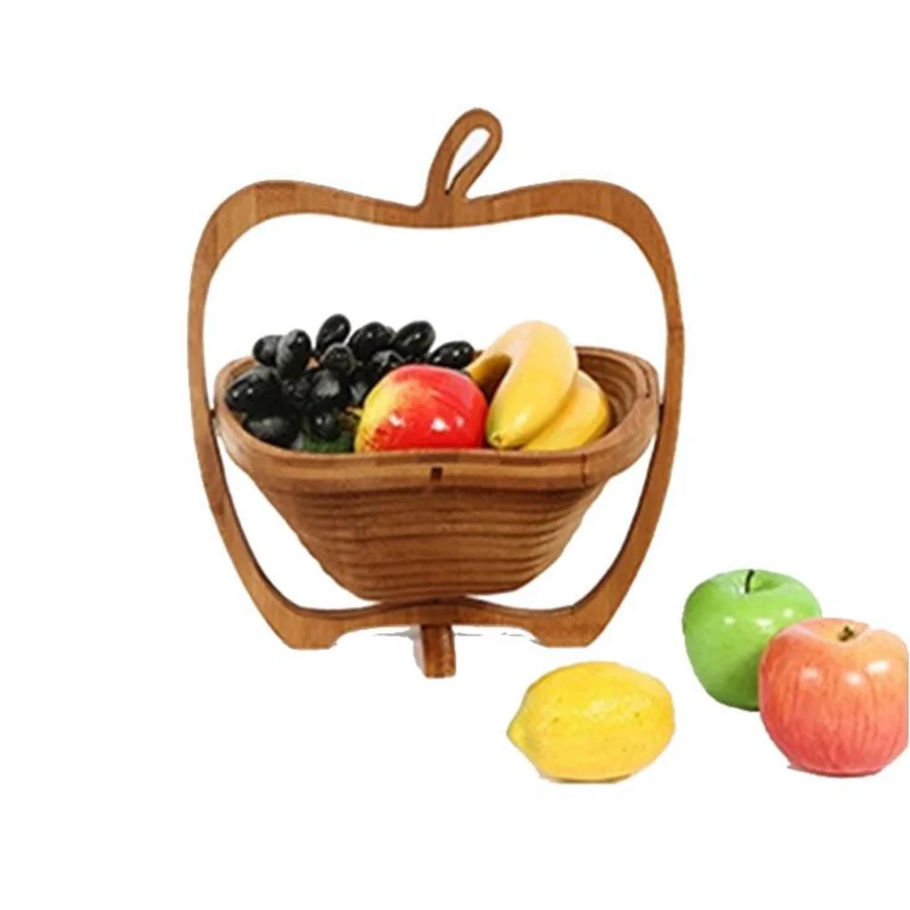 

50pcs/lots Novelty Item Folding Fruit Bamboo Basket Home Storage New Fashion