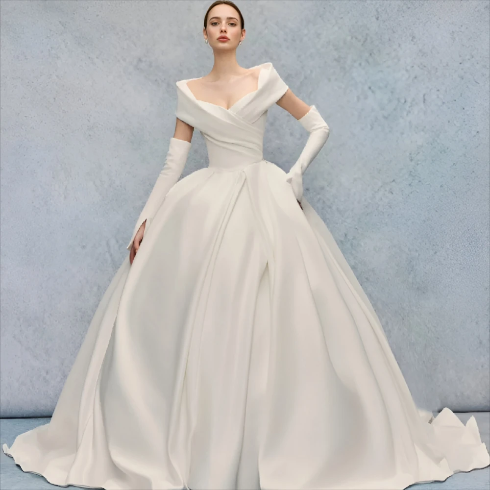 

ESBRIDE Elegant Evening Dresses for Women Curvy Party Gala Prom White Dress Wedding Evening Gown Brithday Party Evening Dresses