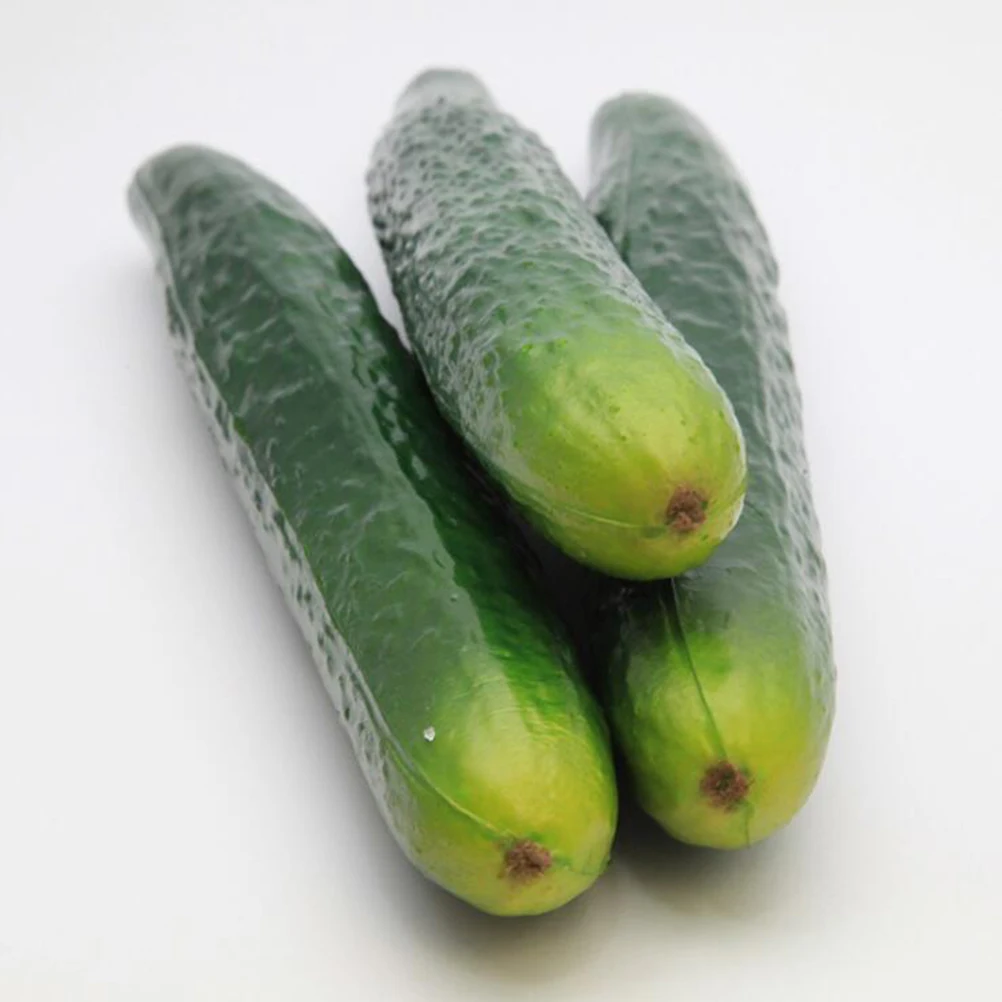 

Artificial Cucumber Props Realistic Vegetable Decor Photo Accessories Home Display Items Brighten Cabinet SideboardCucumber