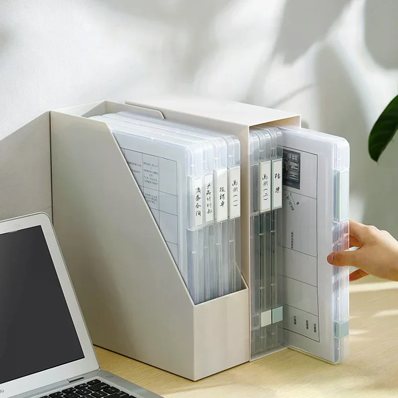 1PC PP A4 Paper File Storage Archive Data Desktop Sorting Box Office Storage Portable Storage Box