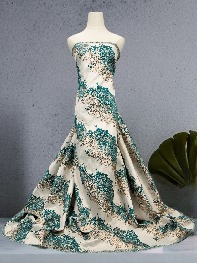 Luxury African Organza Lace Fabric 2025 High Quality Nigerian Damask Jacquard Embroidery Tulle Fabric For Party Dress Wedding