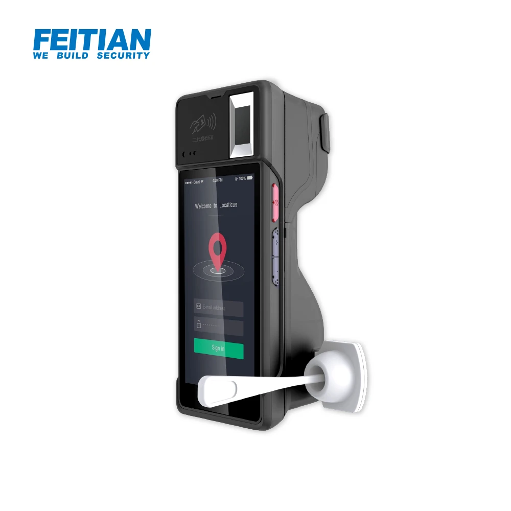 Multifunction Handheld Terminal and Alcohol Detection with Printer and ETC Module V12 for Law Enforcement