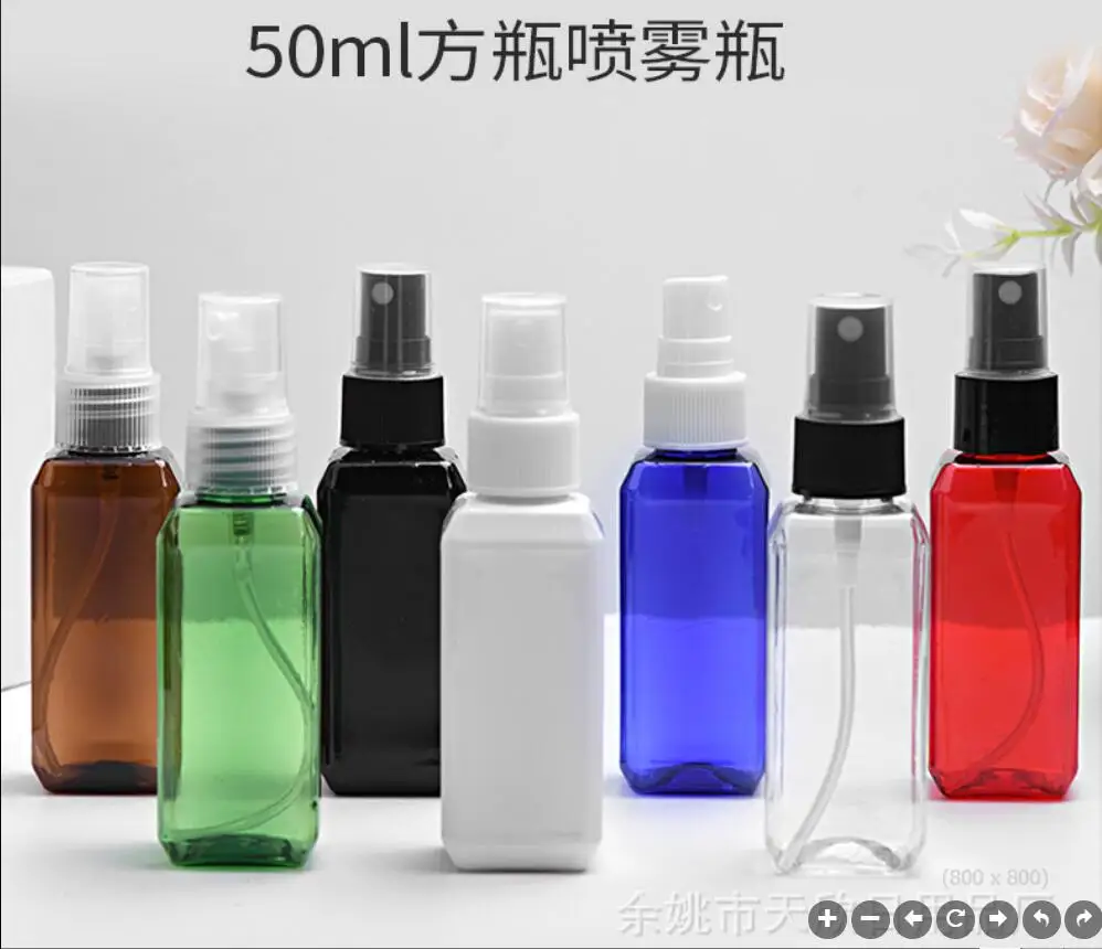 

50ml plastic PET pump bottle serum toner essence sample testing moisture toilet water whitening mist sprayer cosmetic packing