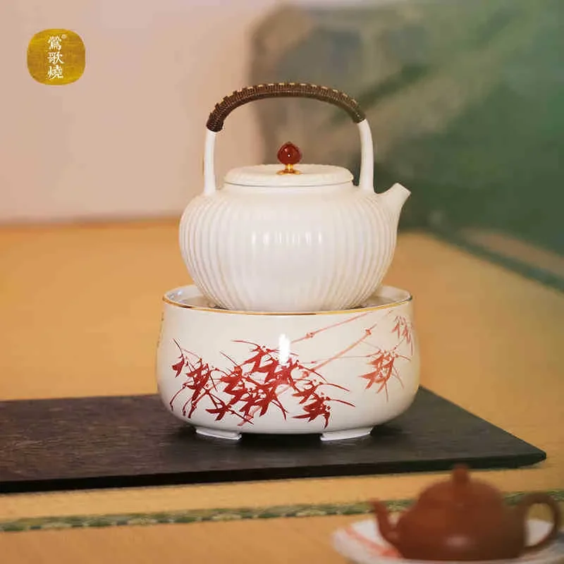 Yingge Electric Ceramic Stove Household Silent Tea Maker Wireless Remote Control Non Stick Pot Pastel Design New Arrival view 3
