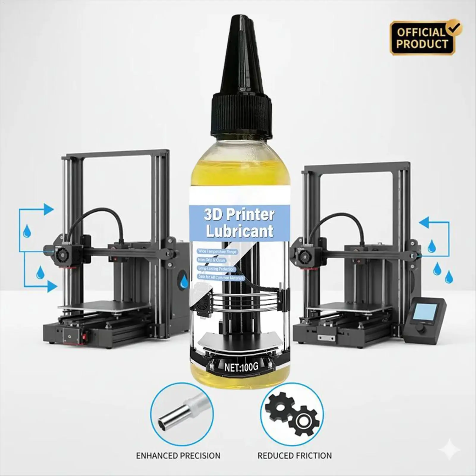 

3D Printer Lubricant Reduces Wear Long-Lasting 100g 3D Printer Machine Lubricating Oil for Hobbyists Professionals Technicians