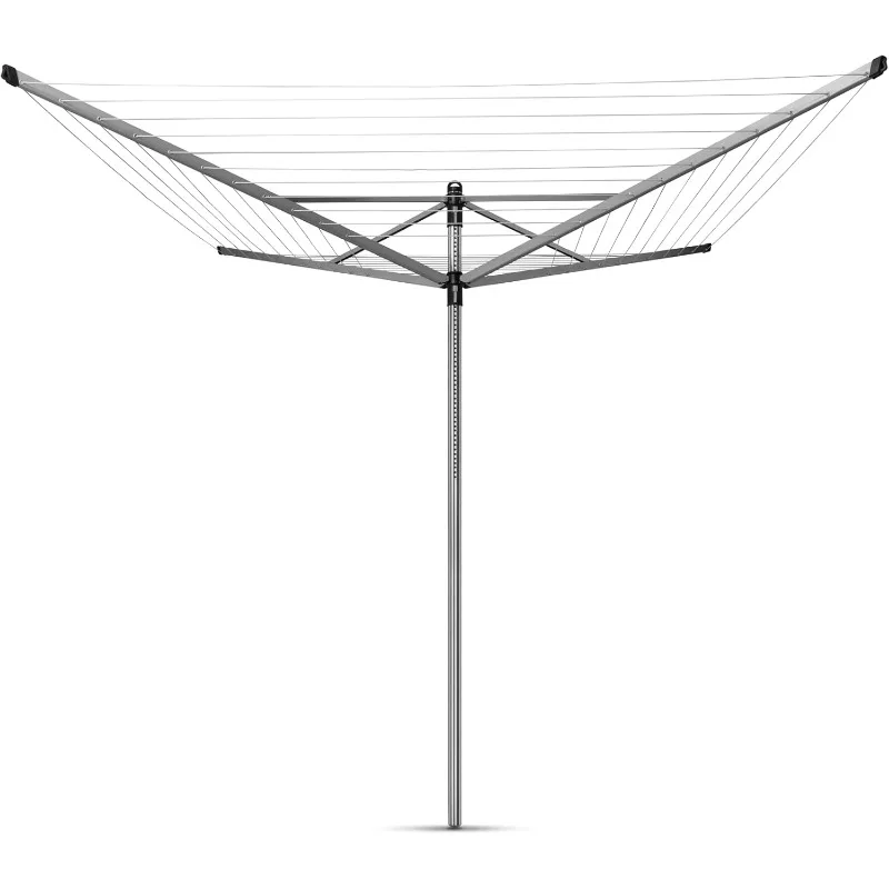 

Lift-O-Matic Outdoor 4 Arm Clothesline (197 ft/Ø 1.8") Height Adjustable, Folding Clothes Drying Rack + Ground Spike & Cover