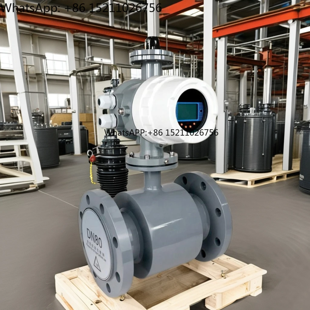 HLSLD 4-20ma Digital LCD Electromagnetic Flowmeter Magnetic Integrated Type Intelligent Flowmeter Rs485 HART Modbus Flowmeter