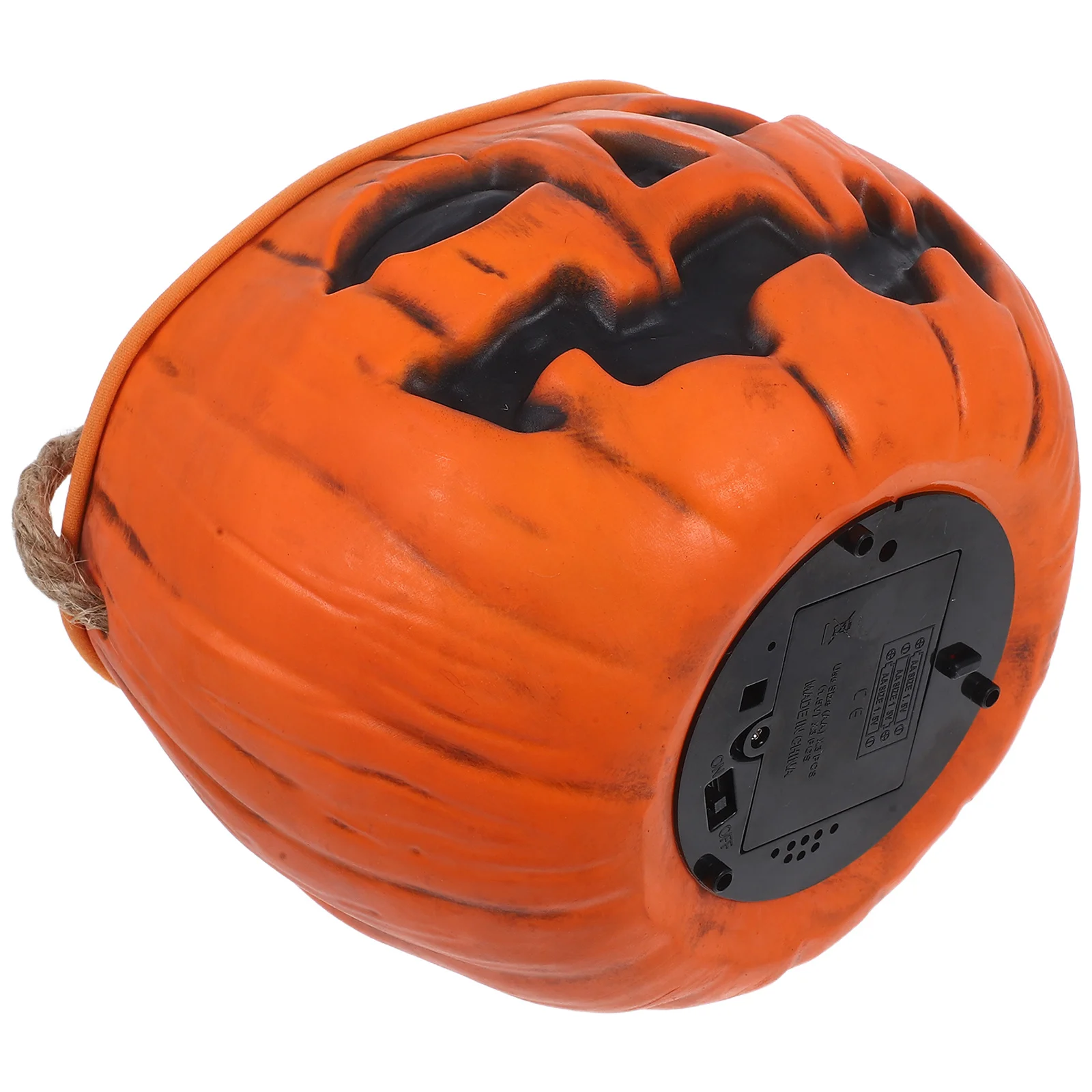 

Light-Up Pumpkin Candy Bucket Glow Halloween Treat Basket For Kids Spooky Sound Effects, Portable Rubber Design,