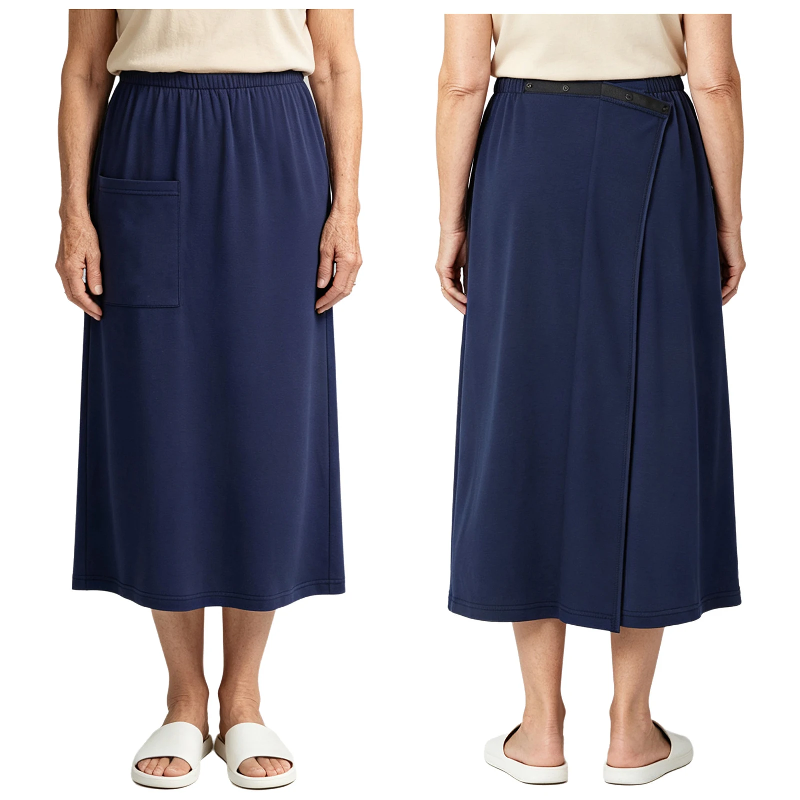 Women Elderly Disabilities Special Needs Adaptive Clothing Adjustable Waist Skirt Surgery Recovery Costume Casual Daily Wear
