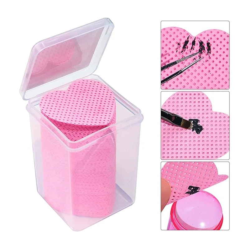 Toallitas sin pelusa para uñas, 200 piezas, pegamento para extensiones de pestañas, superabsorbente, suave, no tejido, almohadillas de limpieza para botellas de esmalte de uñas