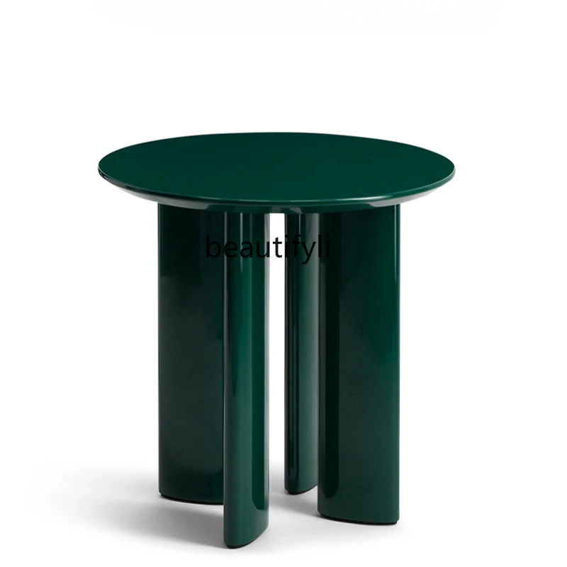 

Creative Side Table Oak Solid Wood Bedside Cabinet Vintage Sofa Small Table Side Table Small round Chic Style Simple