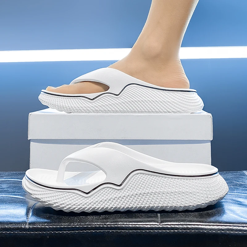 Sommer-Herren-Hausschuhe, weiche Flip-Flops für drinnen und draußen, bequeme Slides, Freizeitschuhe, Herren-Strandsandalen, Herren-Hausschuhe – Detail 12