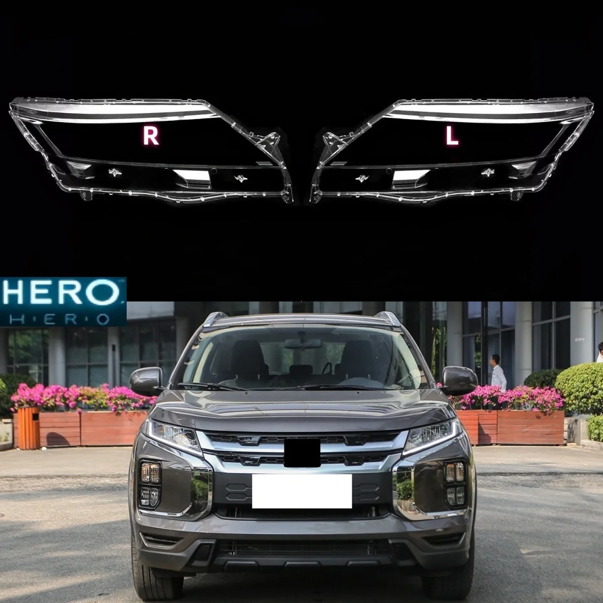 

For Mitsubishi ASX 2020 2021 2022 Car Accesorries Headlight Cover Replace The Original Lampshade