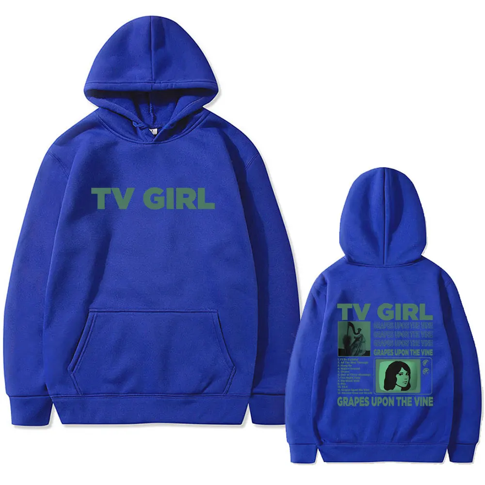 Tv menina uvas sobre a videira moletom com capuz saída francesa pulôver amantes rock hoodies que realmente se importa moletom de manga longa de grandes dimensões