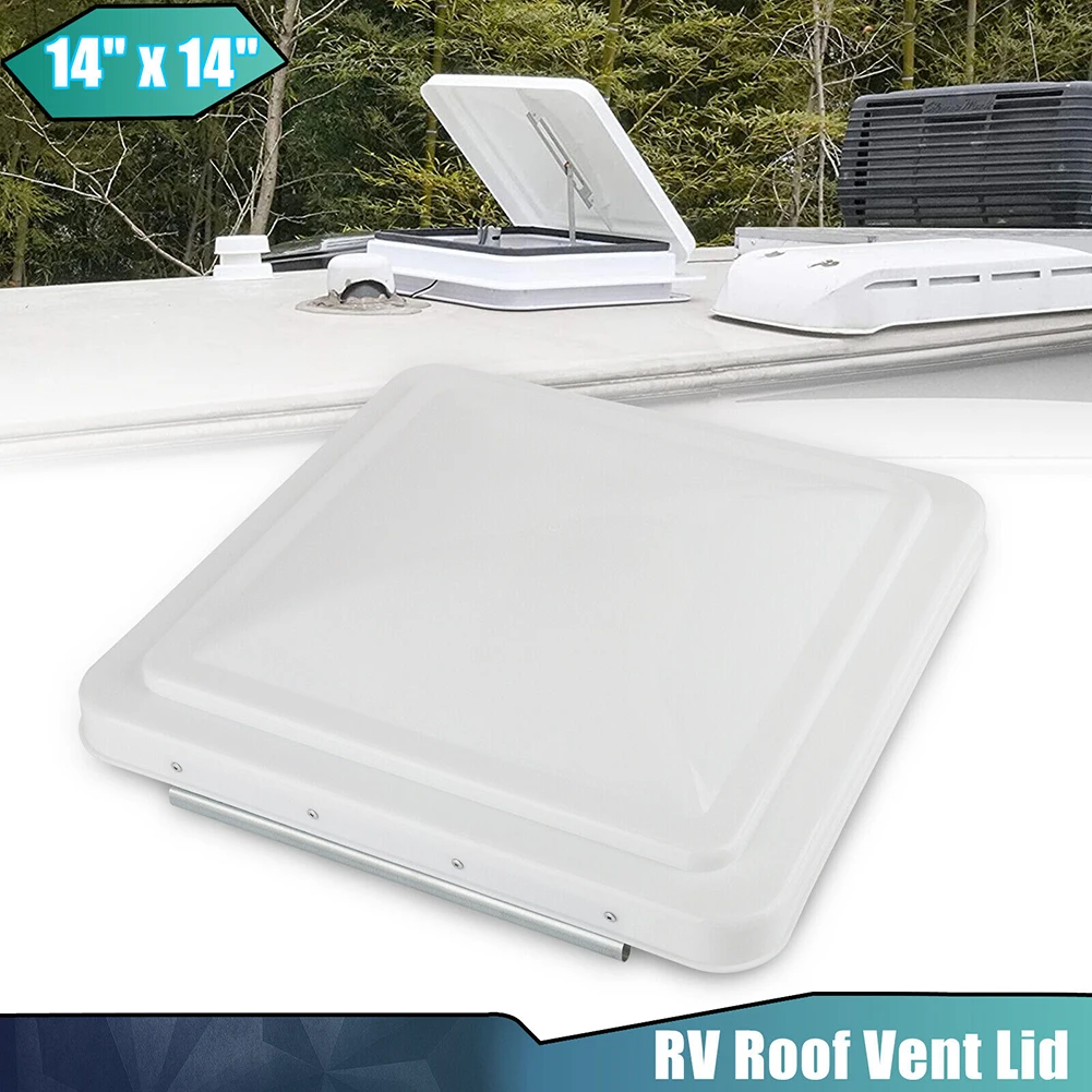 1 PC Trailer RV Roof Vent Cover 14 Inch Universal Vent Lid Replacement For Trailer RV Camper Motorhome Bathroom 