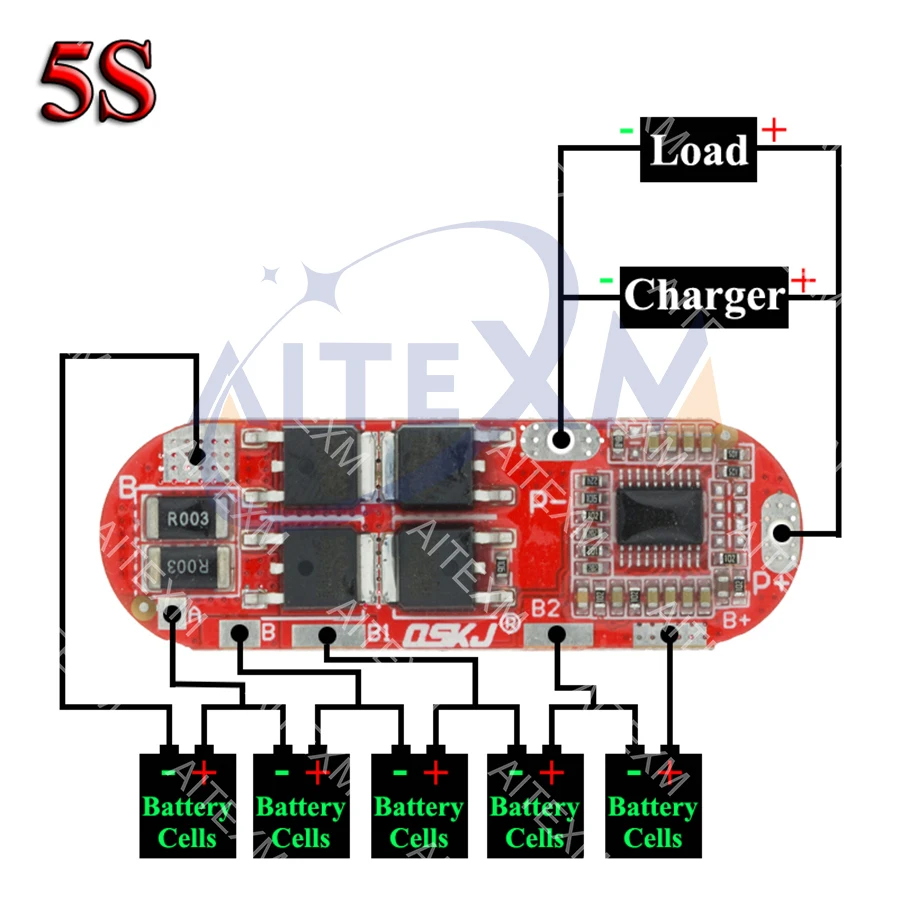 BMS 1S 2S 10A 3S 4S 5S 25A Bms 18650 Li-ion Lipo Lithium Battery Protection Circuit Board Module Pcb Pcm 18650 Lipo Bms Charger