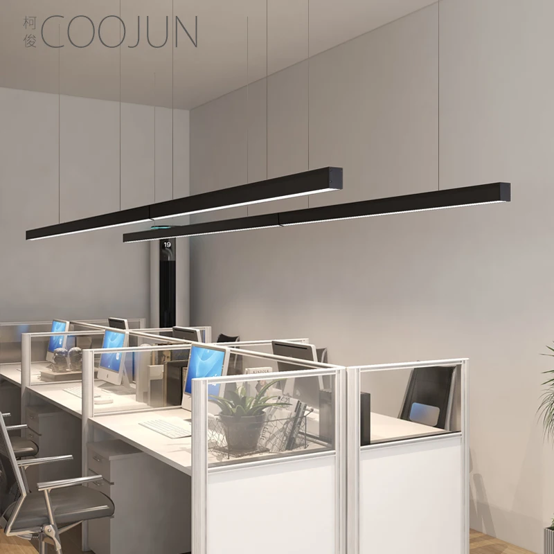 

COOJUN Modern Minimalist Linear Lighting Pendant Light Modern LED Long Dining Table Living Room Bar Nordic Office Hanging Lamp