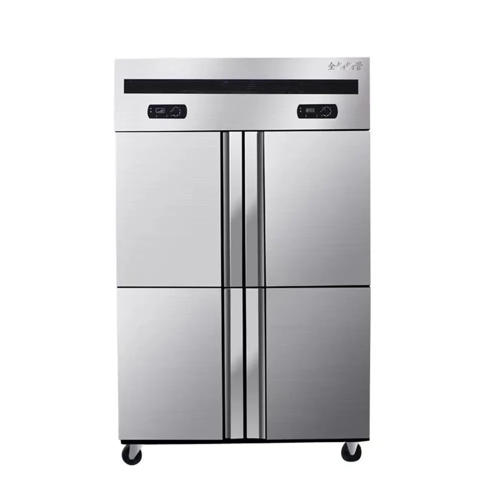 

Four doors six doors refrigerator commercial double temperature refrigeration frozen vertical