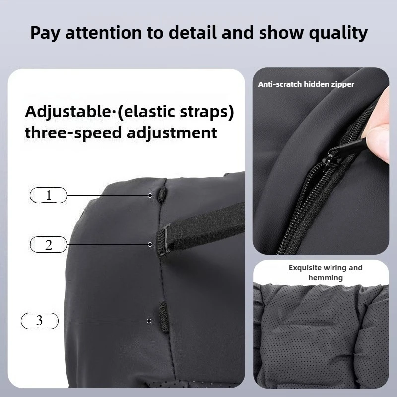 Punched Nappa Leather Car Headrest Lumbar Support Soft Car Neck Pillow Car Waist Pillow Seat Accessories Auto Neck Lumbar Pillow - Image 5