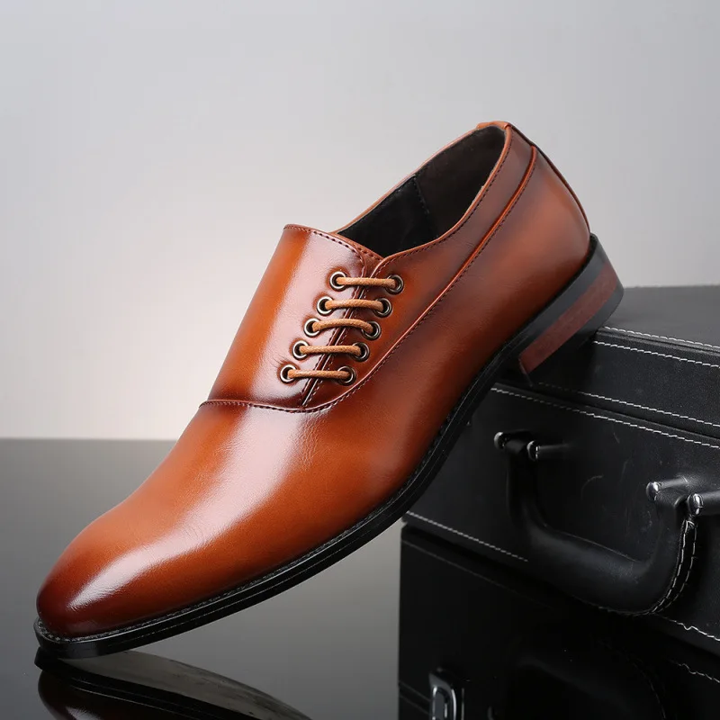 

2026 New Men Large Business Dress Leather Shoes Large Casual Men Shoes