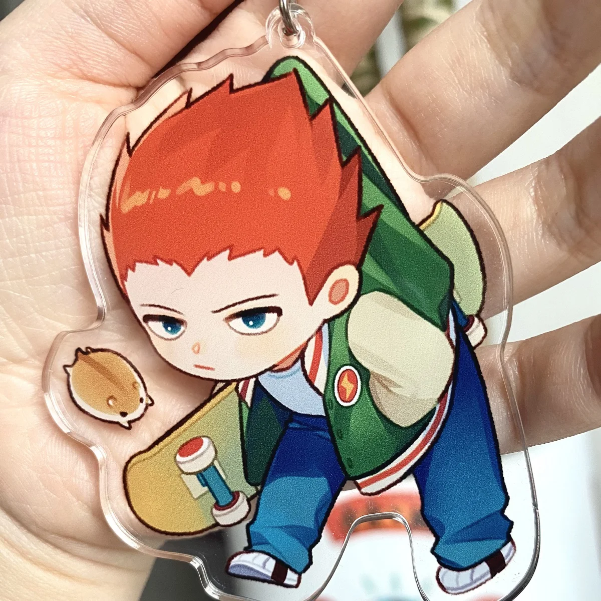 Anime Mobu Saiko Hyaku Mob Psycho 100 Kageyama Shigeo Reigen Arataka Dimple Cosplay Pendant Mascot Acrylic Keychain Halloween