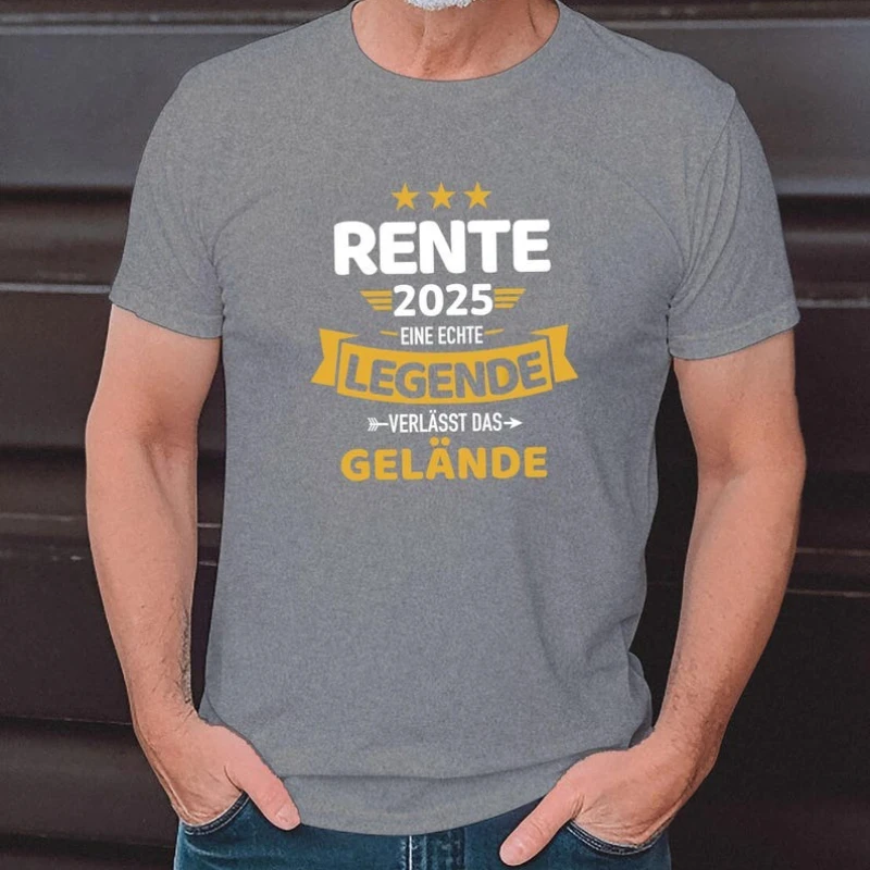 Cotton Retirement Legend Tshirt 2025 Summer Short Sleeve Casual Perfect Gift for Pensioners Unique Work Farewell Tee Clothing