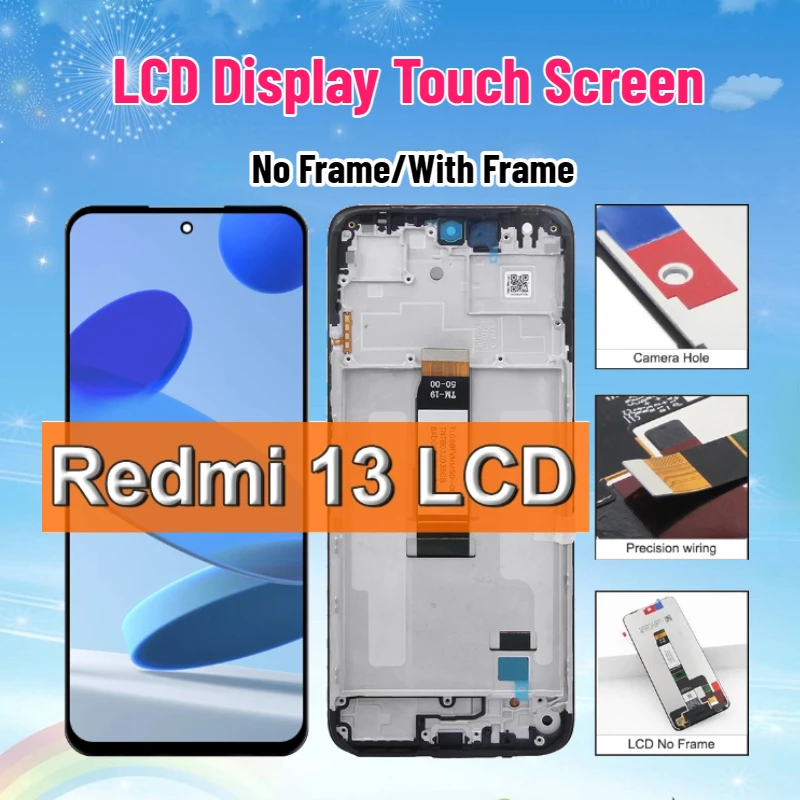 

LCD Display for Xiaomi Redmi 13 LCD Display Touch Screen Digitizer Assembly Replacement for Redmi13 Display Screen