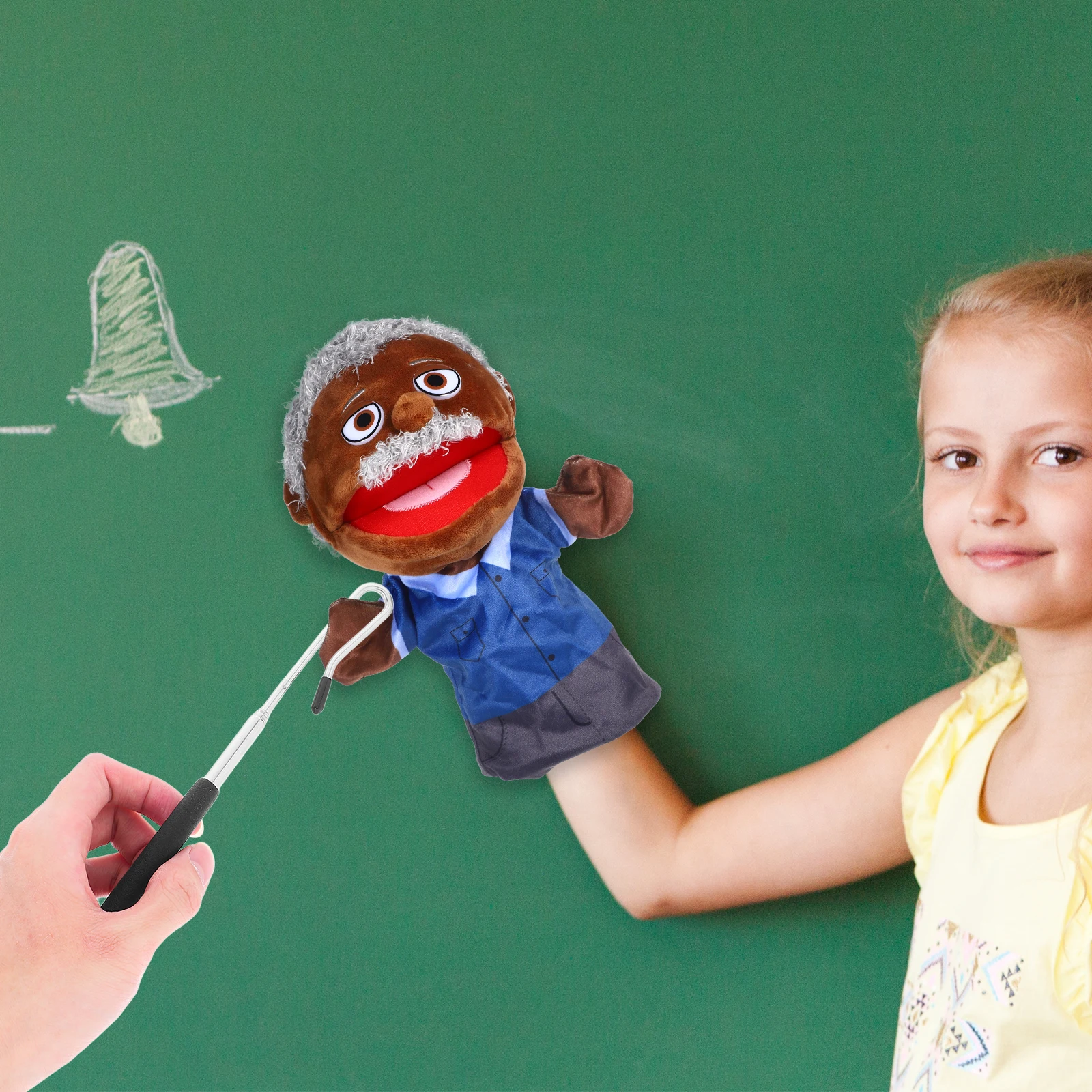 

4Pcs Metal Puppet Arm Control Rod Hand Puppet Stick Half Body Adjustable Length Performance Controller