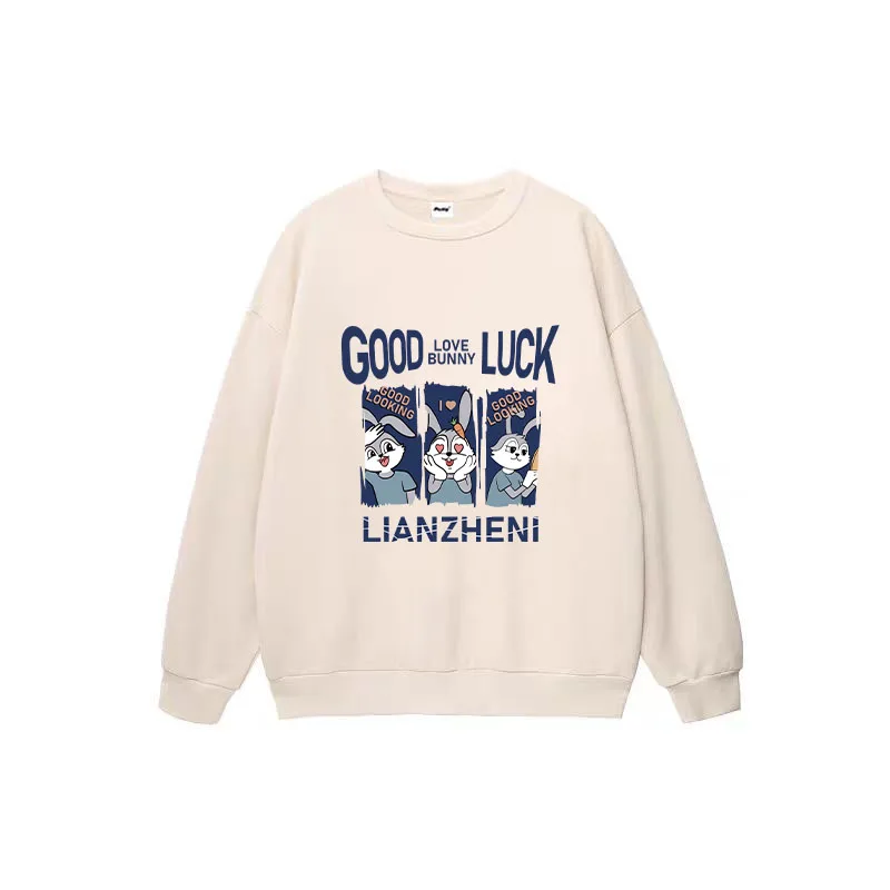 

Hip Hop Oversized Streetwear Letter Symbol Printed Couple Pullover 2025 New Harajuku Crew Neck Sweatshirts