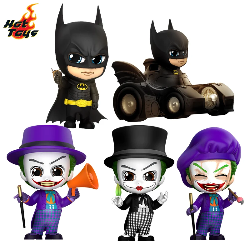 HotToys Batman Batman and Batmobile Joker COSBABY Mini Collection Doll Toy Ornament Gifts