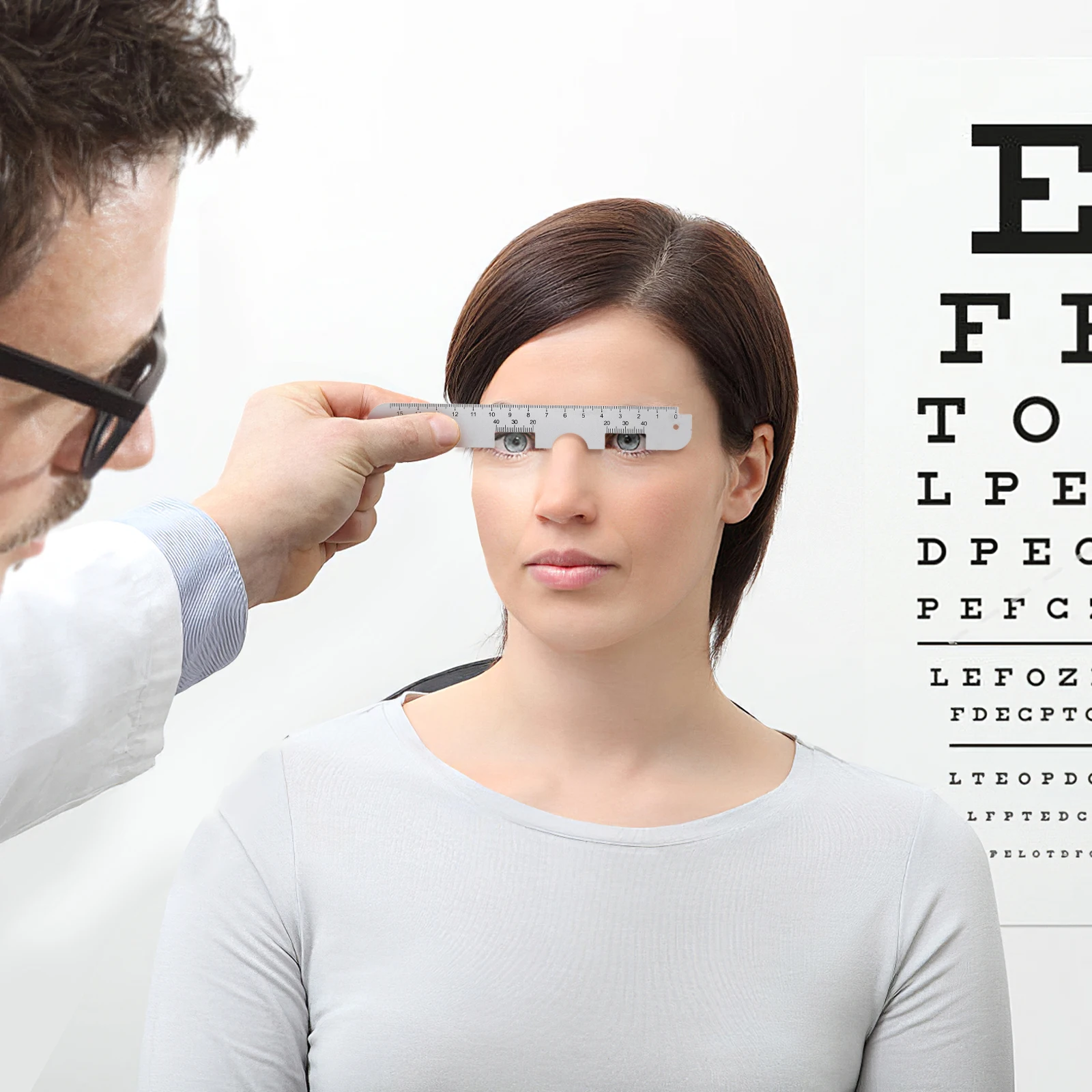 Optisches Ophthalmostatometer-Messwerkzeug mit Lineal für Optometrieausrüstung mit drehbarem Bildschirm