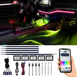 car interior accessories car interior ambient rgb light bar controller Footlight Door lights horn light led lamp for storage