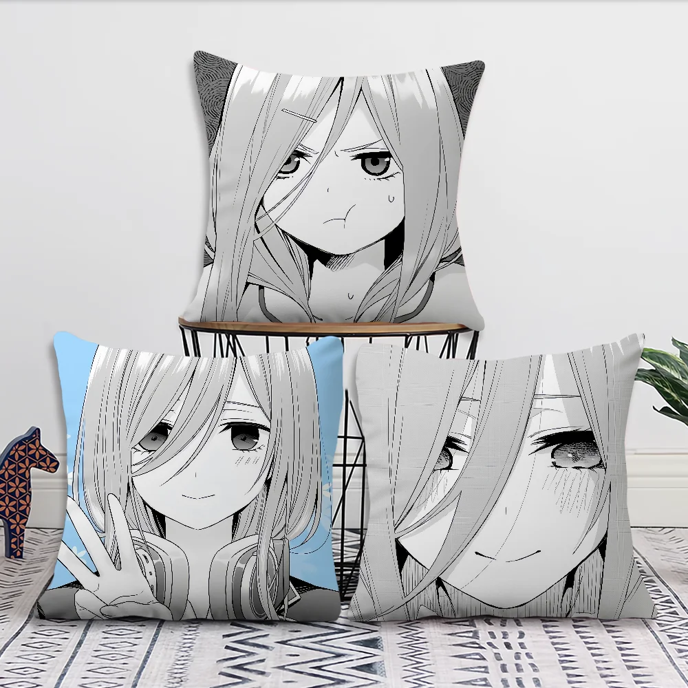 soft Pillow Case for m-Miku Sofa Living Room Home anime office Decor Protective Covers Without Nakano manga Waifu Pillow-Insert