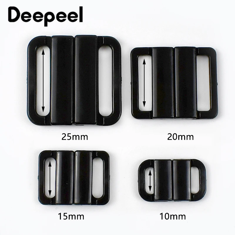 10/20/30Sets Deepeel 10-25mm Plastic Bra Buckles Bikini Adjuster Snap Button Swimwear Closure Clasp Underwear Strap Accessories