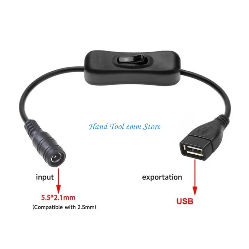 H37F 5.5x2.1mm Female Plug To Micro USB Male/Type C Male/Mini USB Male/USB Female Connector Adapter Converter