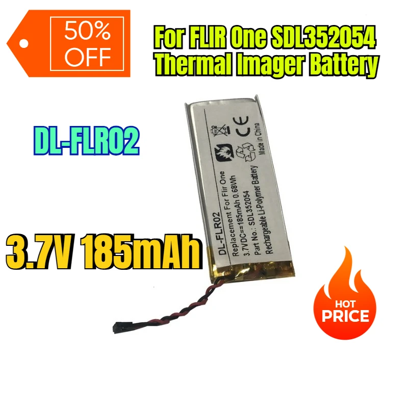 

3.7V 185mAh for FLIR One SDL352054 Thermal Imager Battery