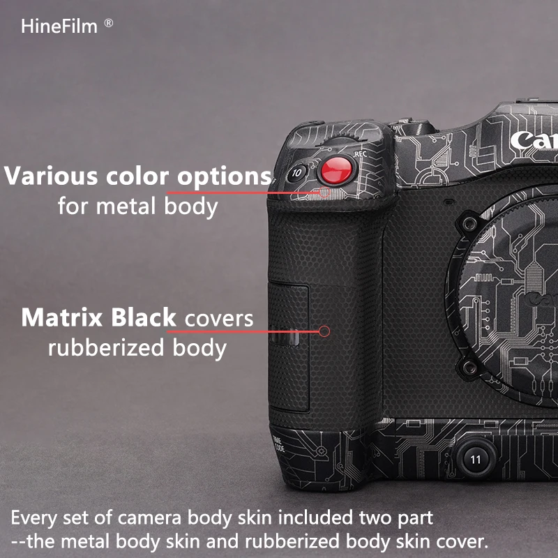 Hinefilm-calcomanía para cámara EOSC70, cubierta envolvente de piel para cámara Canon EOS C70, pegatina para CanonC70 Court Wraps Film