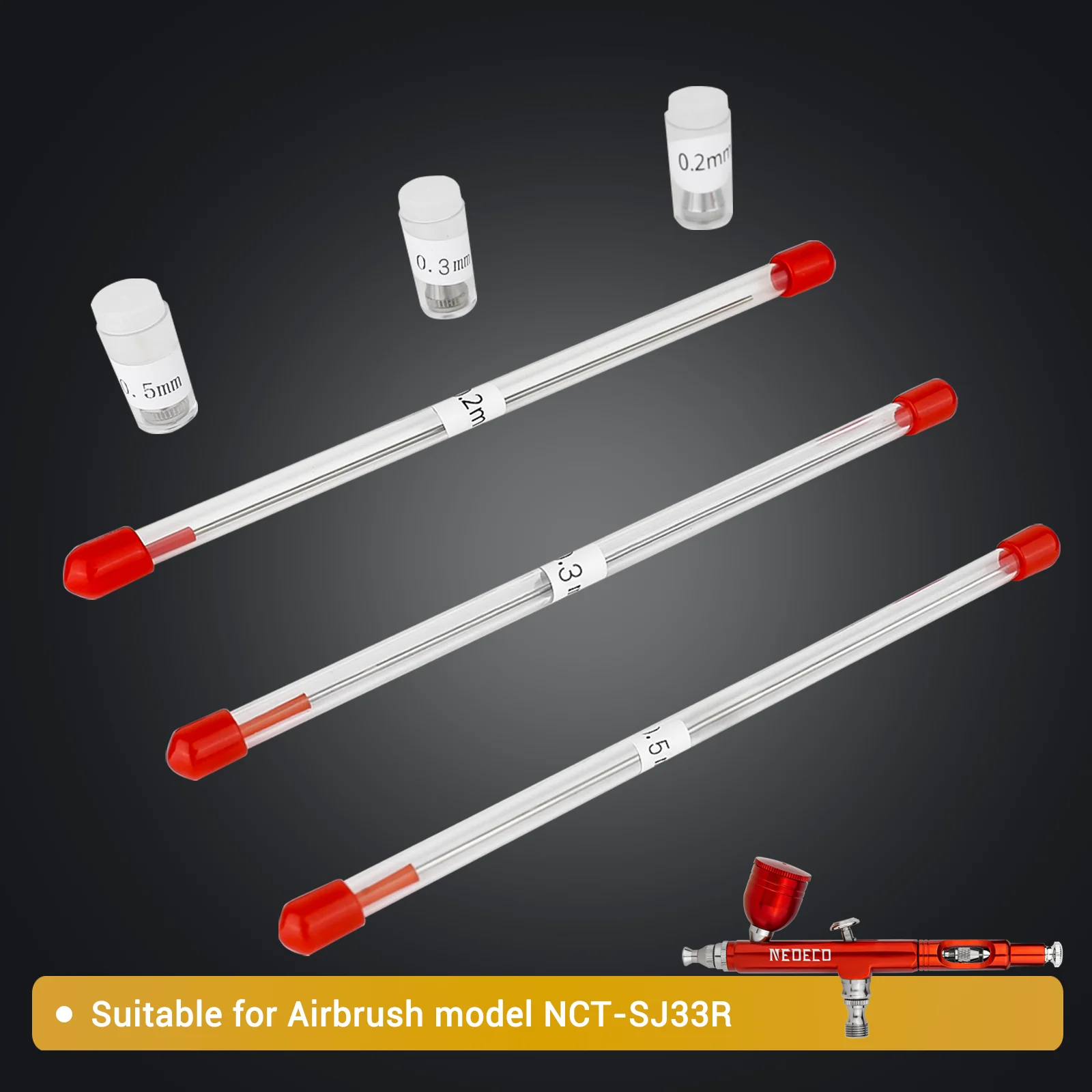 Аэрограф NCT-SJ33R 0,2 мм, 0,3 мм, 0,5 мм Запасные части для иглы сопла аэрографа