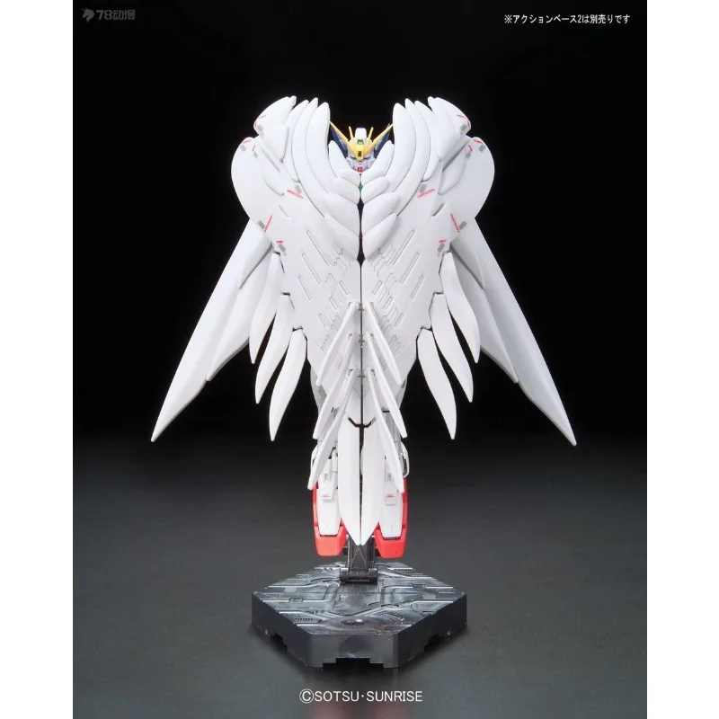 BANDAI Original Real Grade Series 17 Flying Wings Up To Zero EW Anime Action Figure Assembly Model Toys Ornaments Gifts Fo Boys