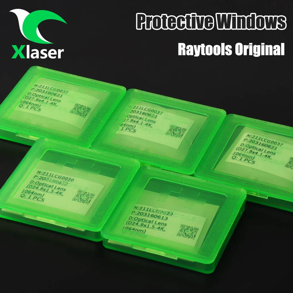 Imagem -03 - Lente de Proteção do Laser do Windows para o Corpo de Raytools Wsx Precitec Cqwy Qilin 18x2 279x41 30x5 37x7 1064nm 10 Peças por Lote